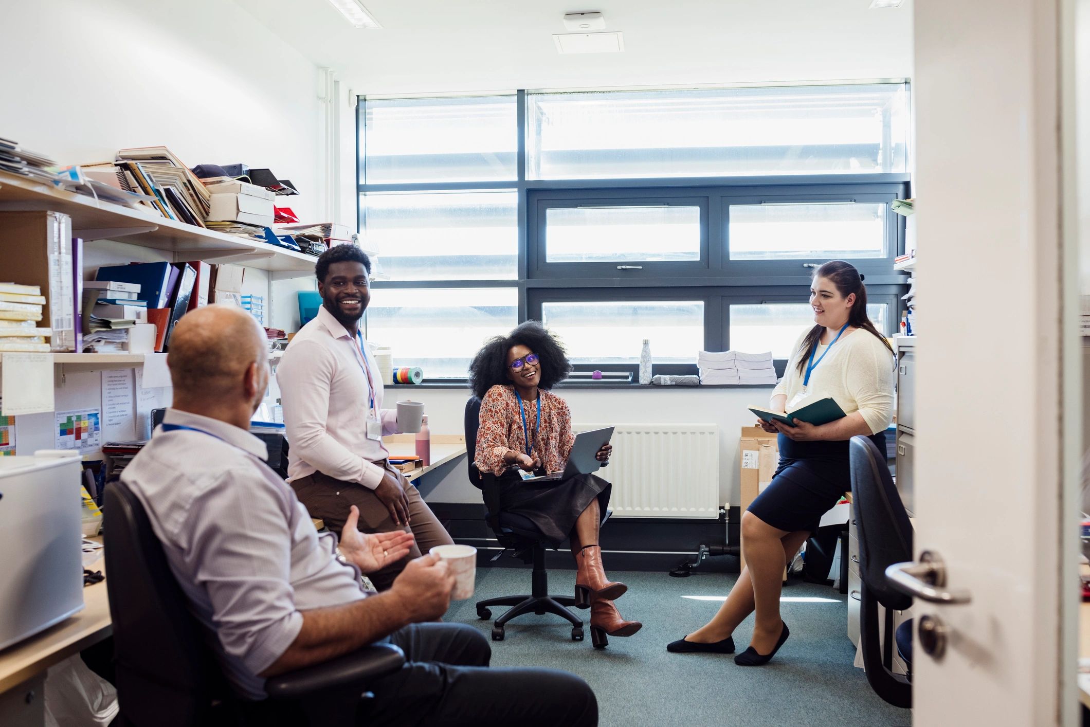 Professional team discussion in an office