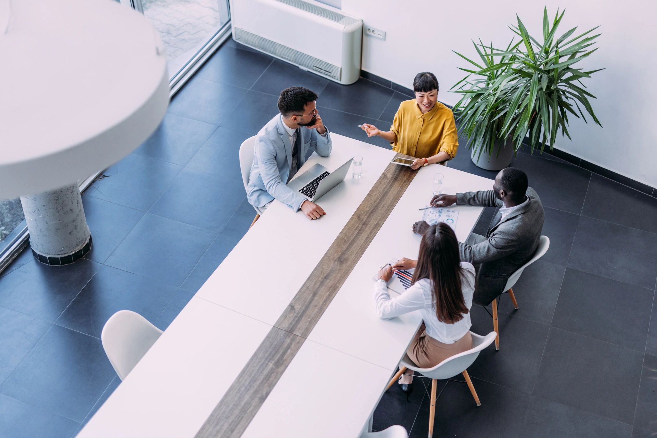 Business persons in a boardroom meeting
